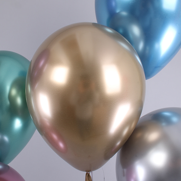 미국 퀄라텍스 크롬벌룬 골드 25개입 파티풍선파티용품